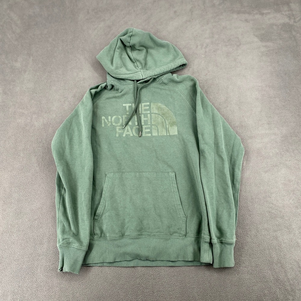 The North Face Womens Sage Green Half Dome Logo Pullover Hoodie Size Small